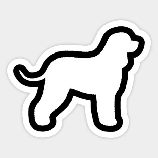 Irish Water Spaniel Silhouette Sticker